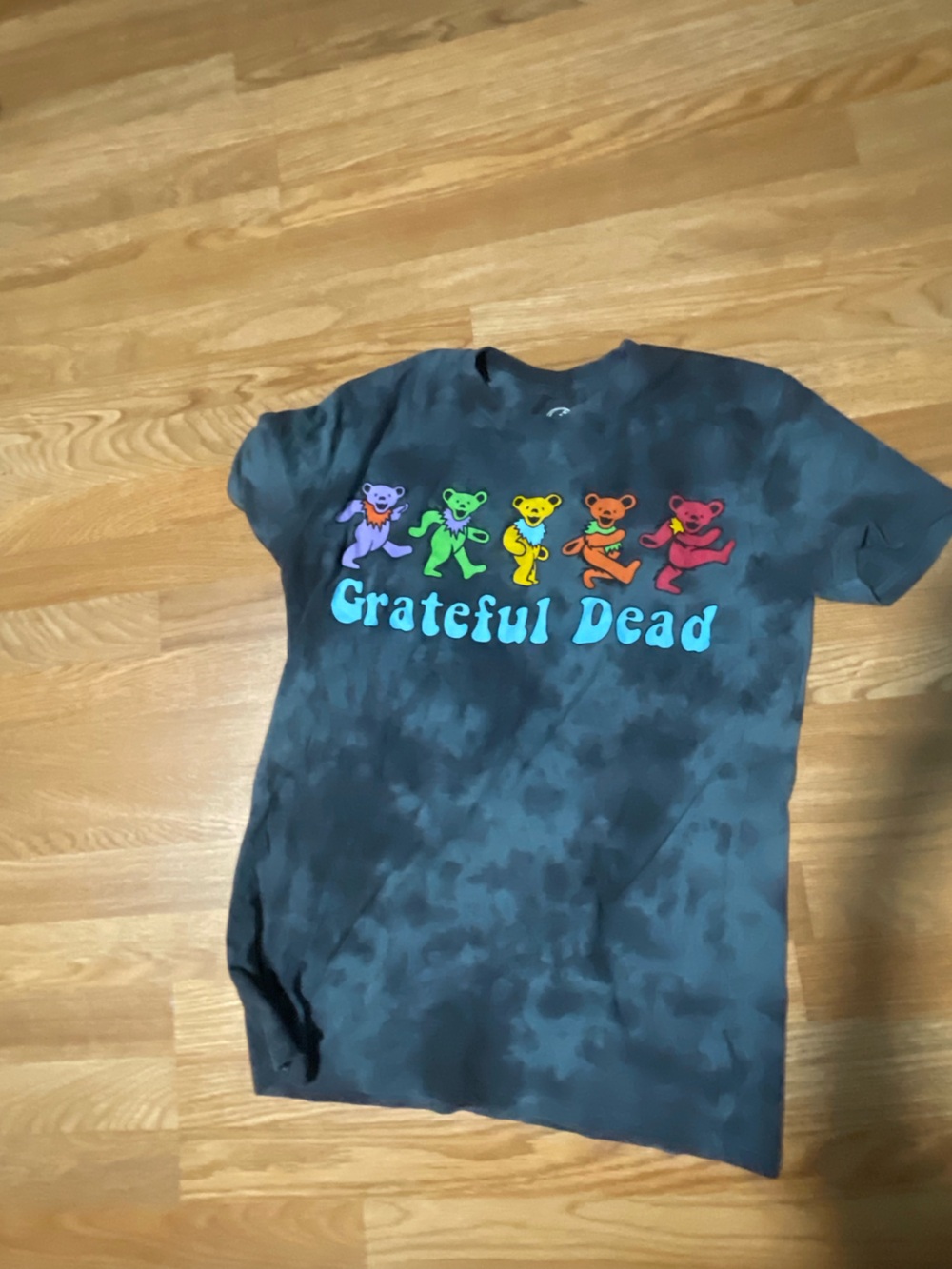Grateful Dead Kids Black Tie-Dye Sweatshirt with Rainbow Dancing Bears